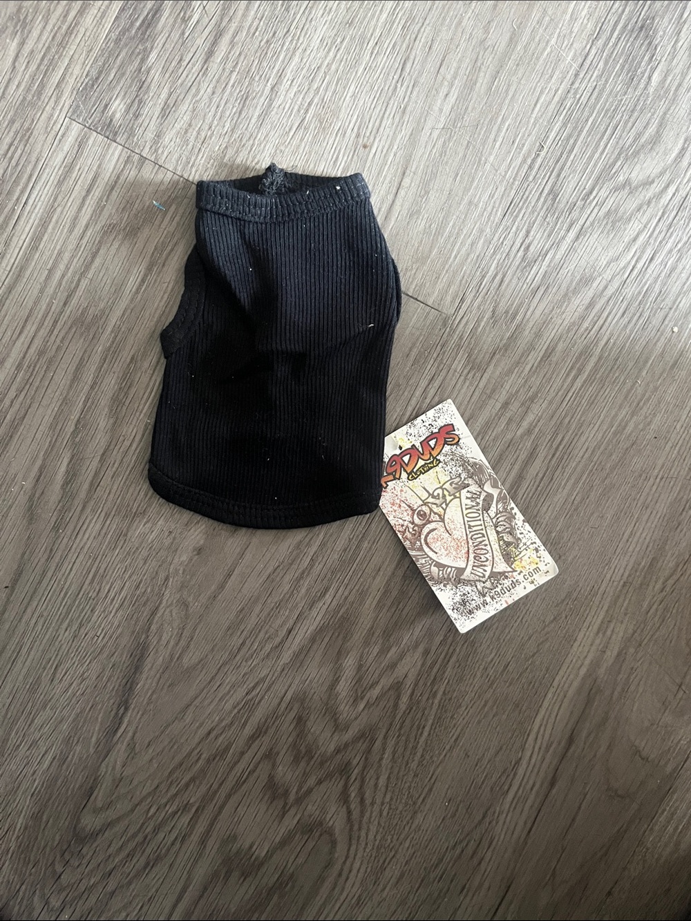 Unbranded Black Ribbed Dog Tank Top - Stretch Knit Comfort